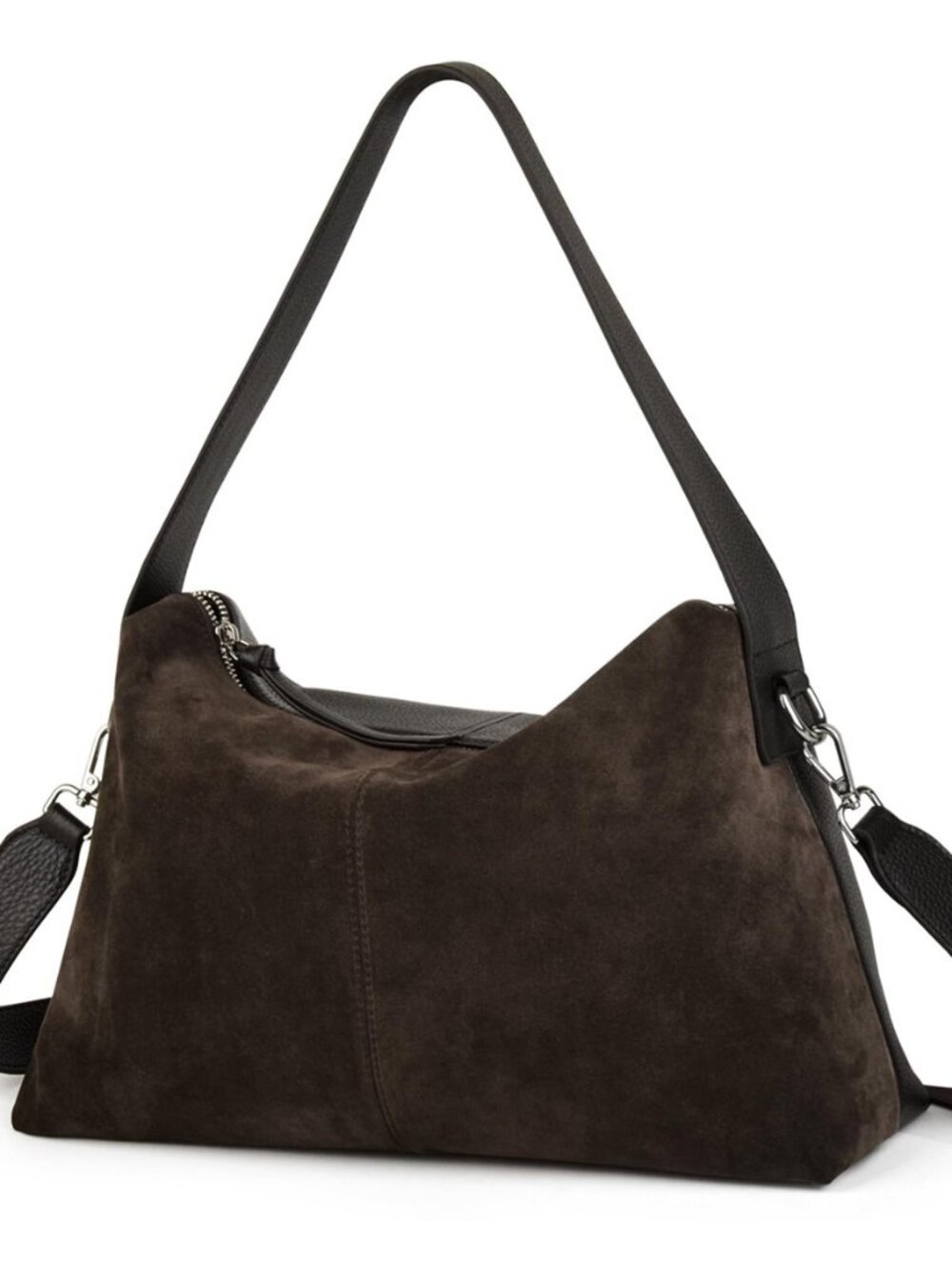Full Grained Leather and High Mercerized Cow Suede Crossbody Bags